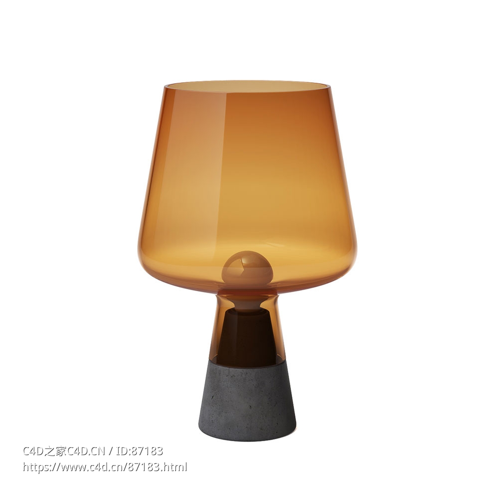 伊塔拉莱姆灯装饰台灯3D模型素材下载Leimu Lamp by Iittala - C4D之家 - 1605.jpg
