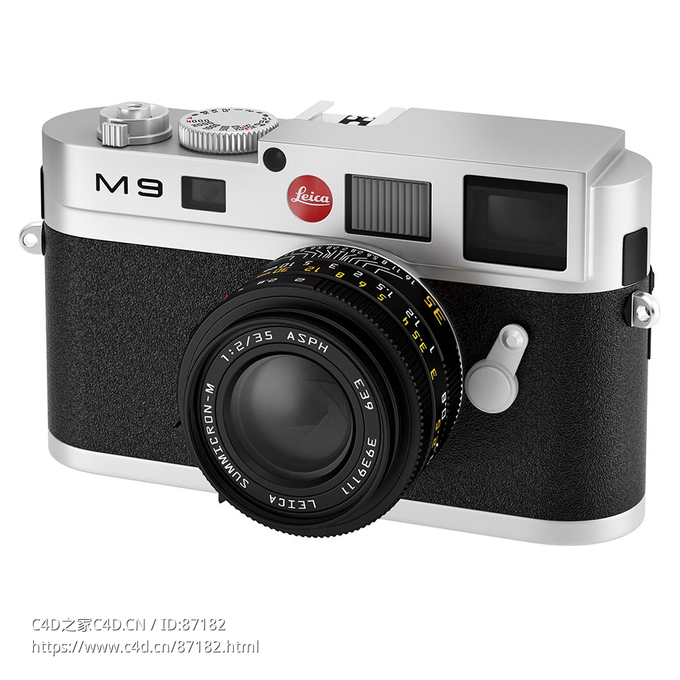 徕卡M9数码相机专业相机3D模型素材下载Leica M9 Digital Camera by Leica - C4D之家 - 1604.jpg