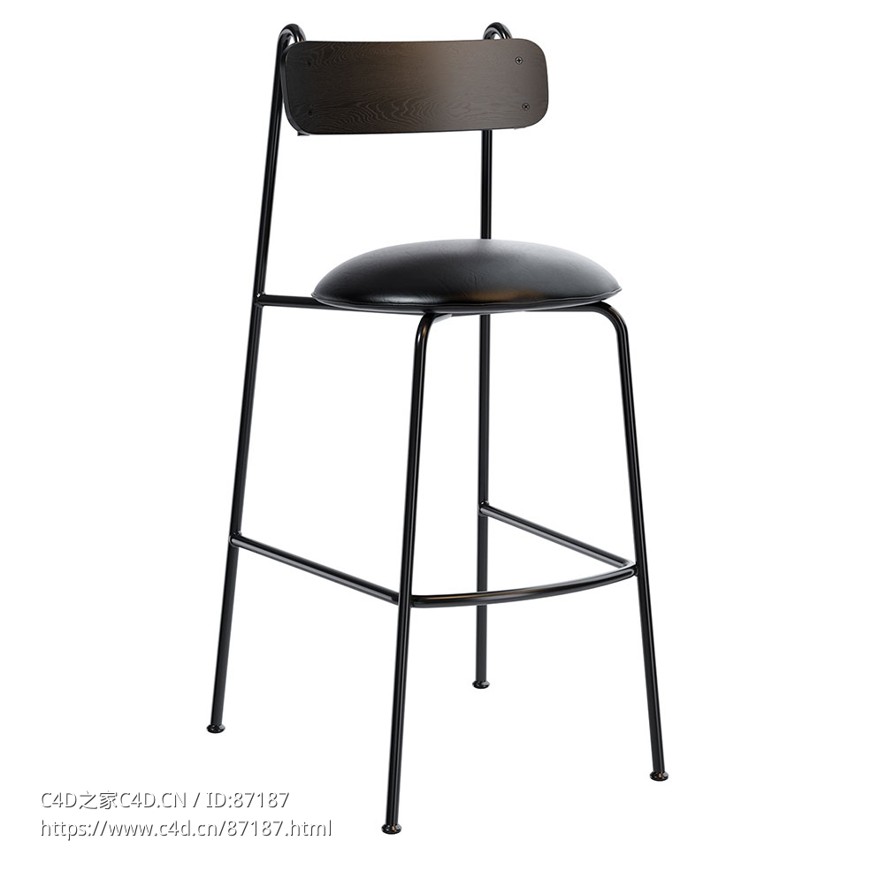 莱娜75厘米高脚凳高脚凳3D模型素材下载Lena SG-75 High Stool by Chairs & More