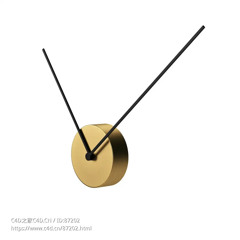 简约壁挂时钟挂钟3D模型素材下载Less Wall Clock by Petite Friture - C4D之家 - 1624.jpg