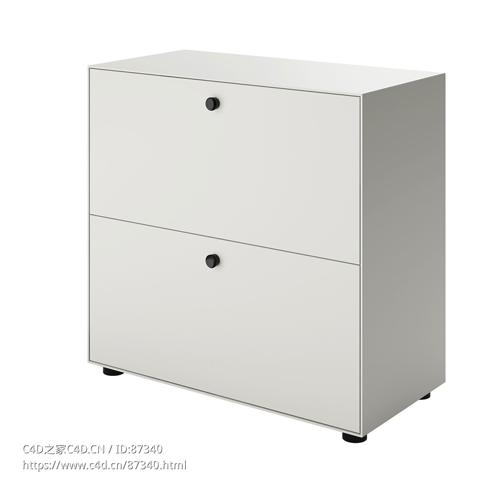 75/112带抽屉玻璃展示柜展示柜3D模型素材下载Link Vitrine Storage with Drawer 75 an