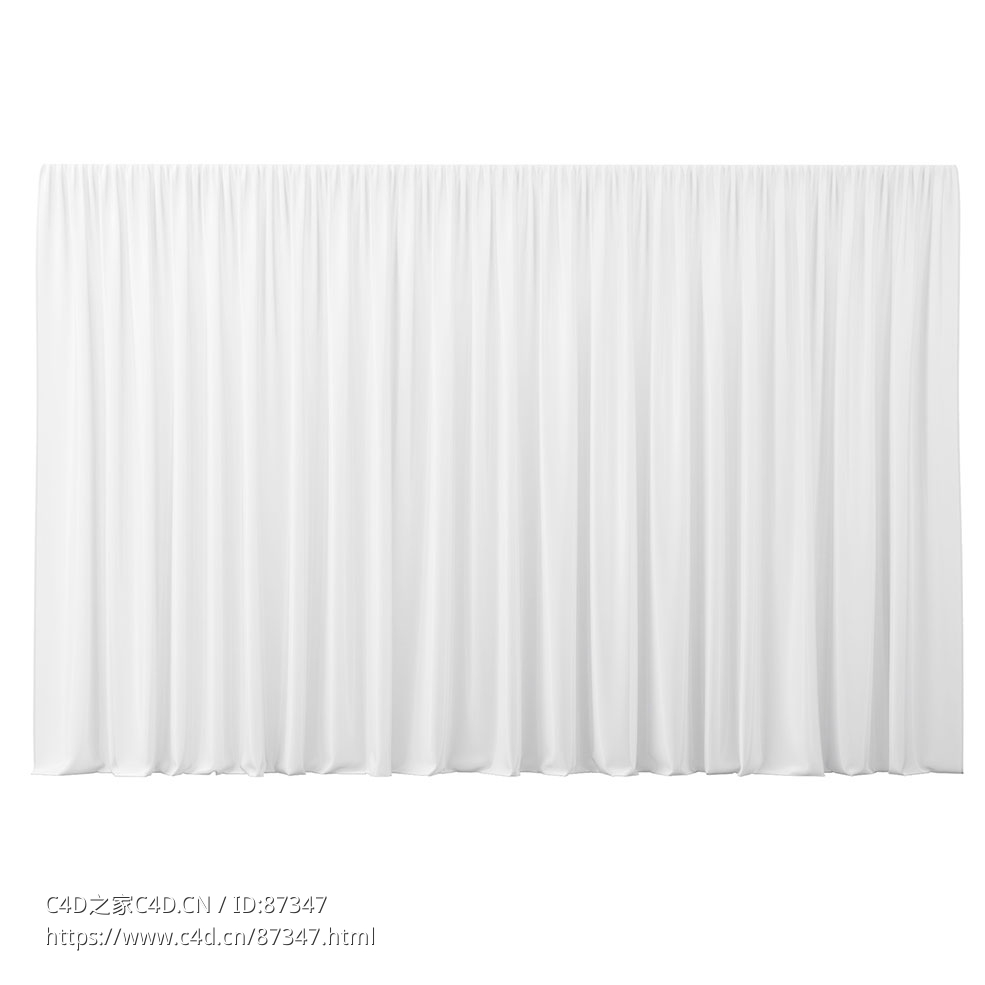 丽若400厘米透明窗帘窗帘3D模型素材下载Liro Transparent Drapery 400 cm by Fr-One