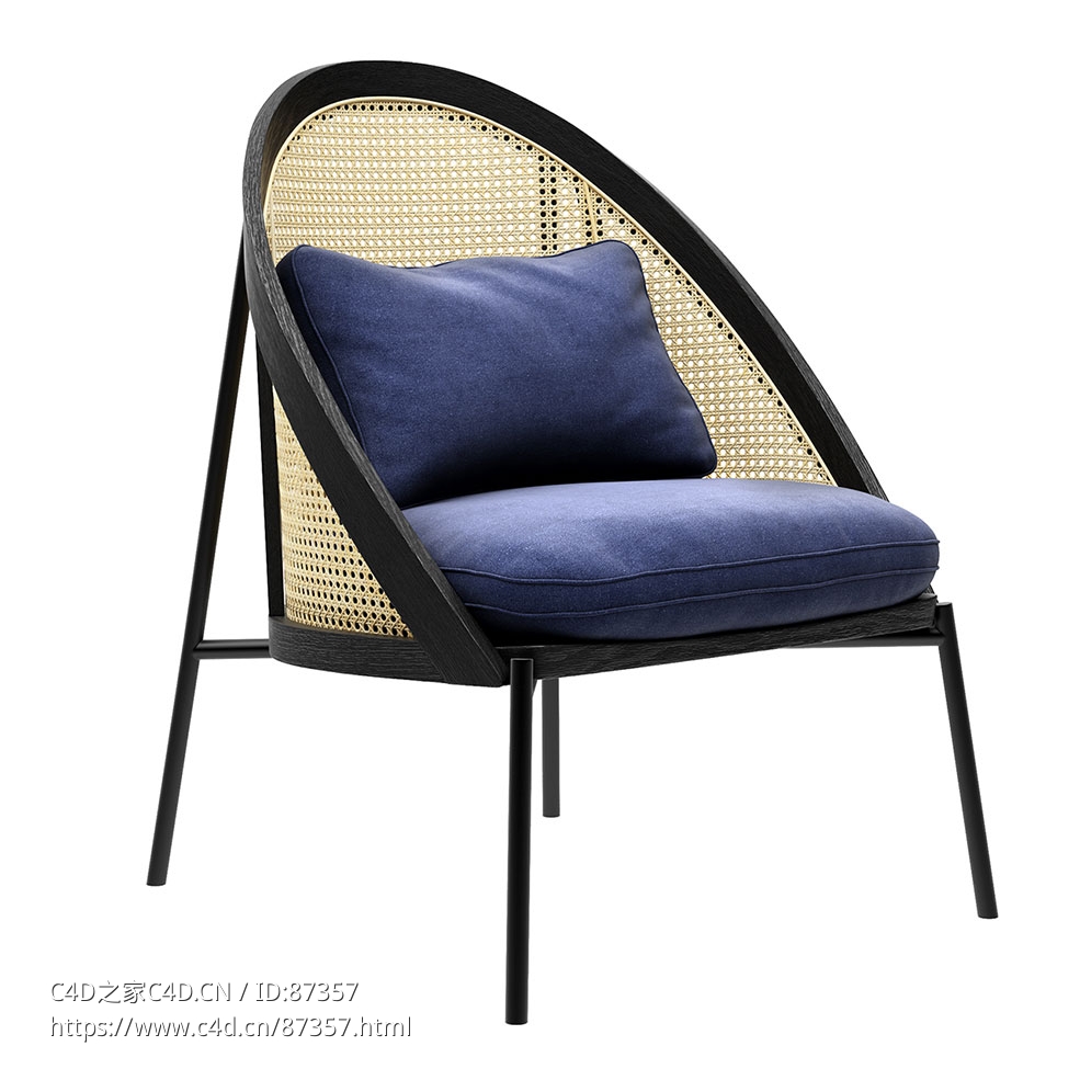 罗伊休闲椅休闲椅3D模型素材下载Loie Lounge Chair by Gebruder Thonet Vienna - C4D之家 - 1679.jpg