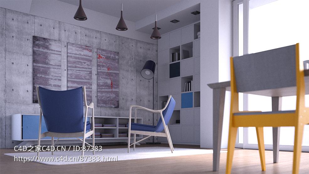 c4d vray室内渲染工程Interior_Lighting_Setup_Day