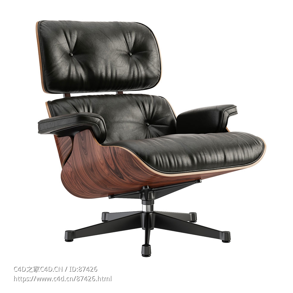 伊姆斯休闲椅休闲椅3D模型素材下载Lounge Chair Eames by Vitra - C4D之家 - 1693.jpg