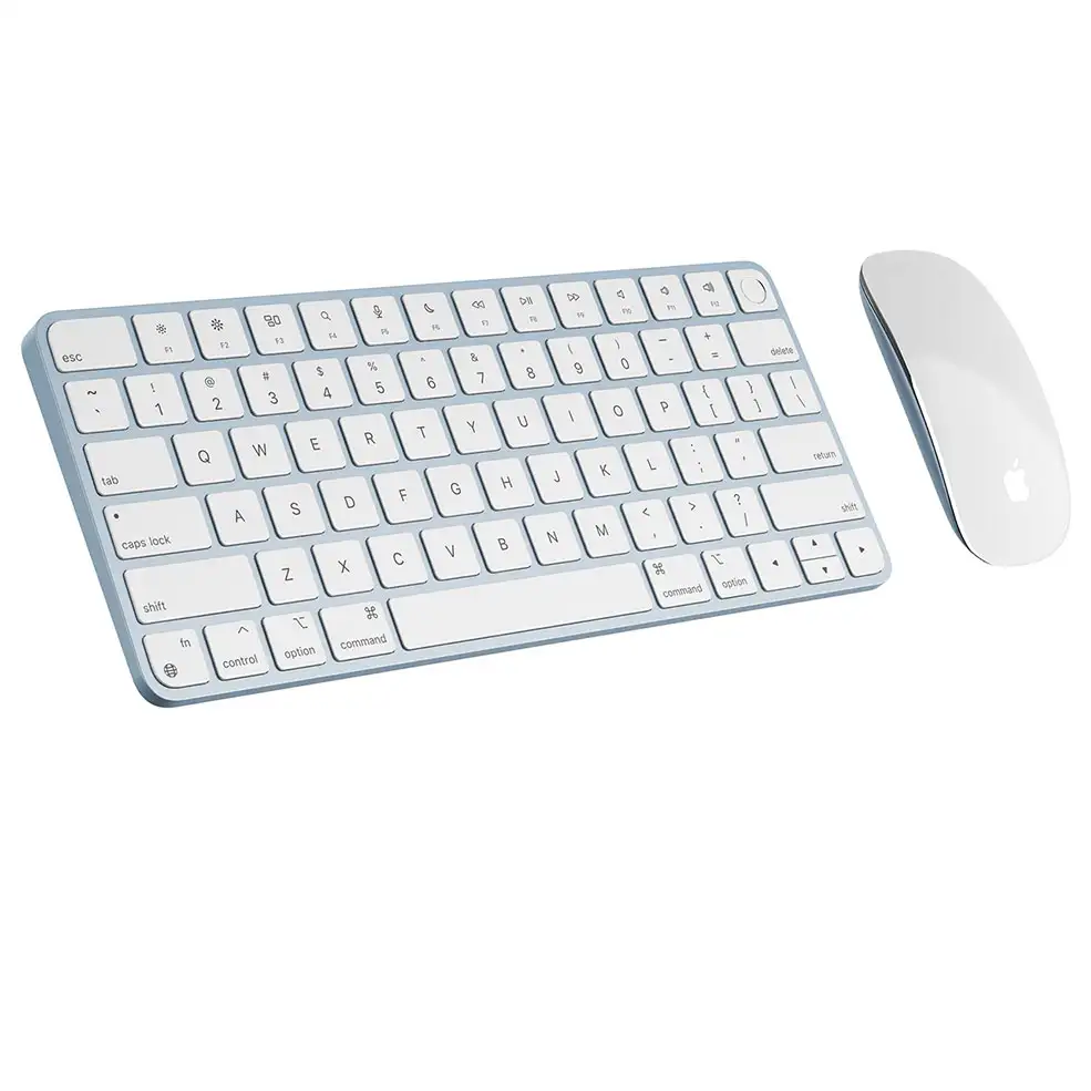 苹果带指纹识别妙控鼠标键盘套装2021版3D模型素材下载Magic Mouse and Keyboard with