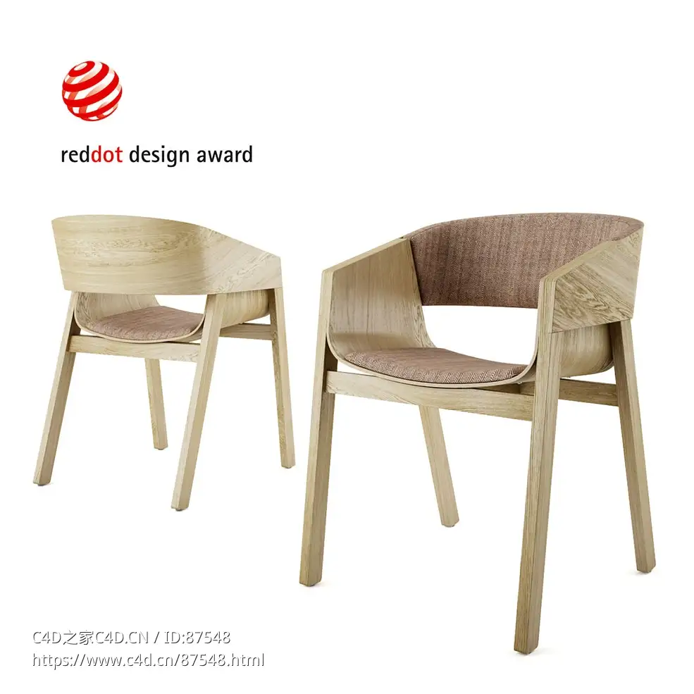 梅拉诺扶手椅 (休闲椅)3D模型素材下载Merano Armchair by Ton - C4D之家 - 1815.jpg