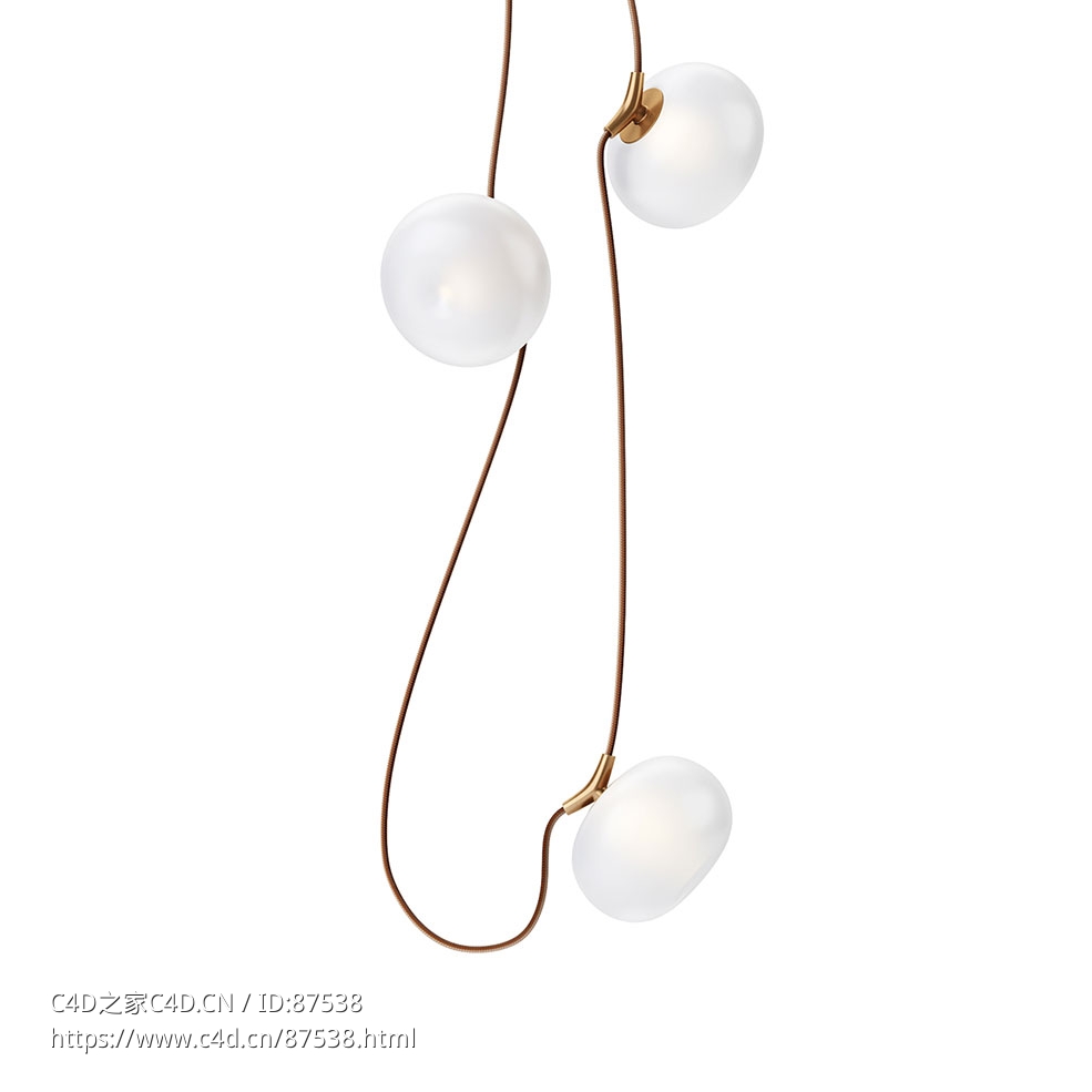 美琳娜三头吊灯 (Hand & Eye工作室吊灯)3D模型素材下载Melina Pendant Lamp Triple by