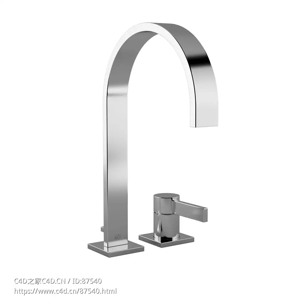 记忆双孔台盆龙头 (卫浴水龙头)3D模型素材下载Mem Two Hole Basin Mixer by DornBrach - C4D之家 - 1807.jpg