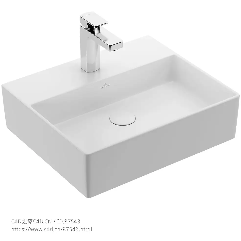 纪念2.0台上式洗手盆50x42厘米 (卫浴洁具)3D模型素材下载Memento 2.0 Surface-mounted