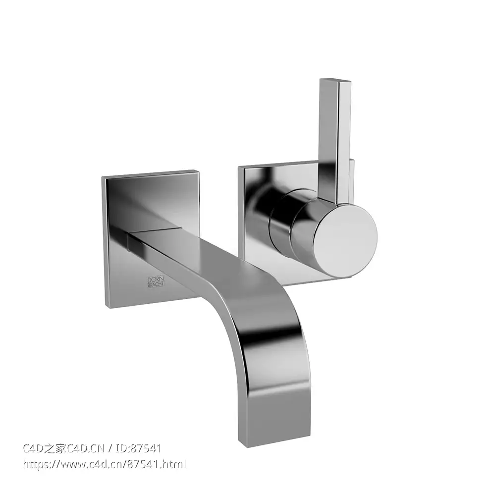 记忆双盖板墙装台盆龙头 (卫浴水龙头)3D模型素材下载Mem Wall Mounted Basin Mixer Wi