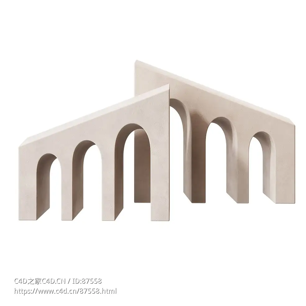 莱切石制书立 (书房用品)3D模型素材下载Metafisica Lecce Stone Bookend by Pimar - C4D之家 - 1825.jpg