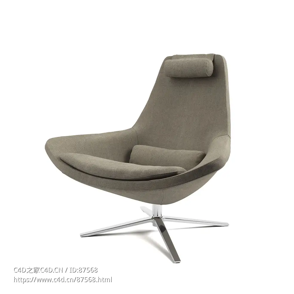 大都会扶手椅 (休闲椅)3D模型素材下载Metropolitan Armchair by Bb Italia - C4D之家 - 1835.jpg