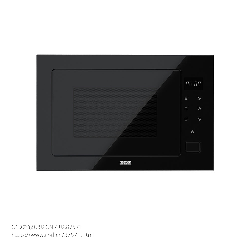 FMW 250 CR2 G BK微波炉 (厨房电器)3D模型素材下载Microwave FMW 250 CR2 G BK by Fra