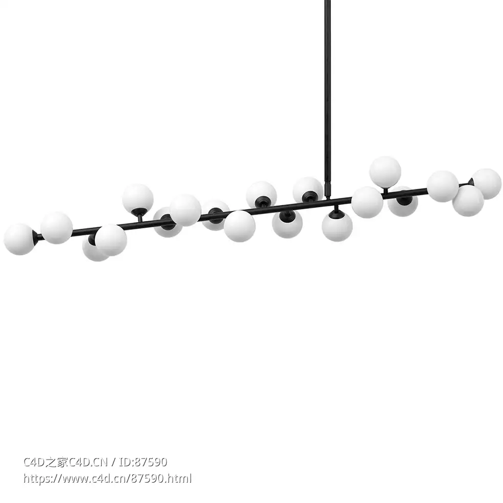 含羞草吸顶灯 (吸顶灯)3D模型素材下载Mimosa Ceiling Lamp by Atelier Areti - C4D之家 - 1857.jpg