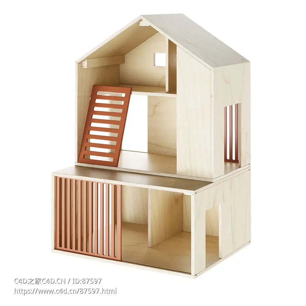 米拉贝尔玩具屋 (儿童玩具)3D模型素材下载Mirabelle Playhouse by Liewood - C4D之家 - 1864.jpg