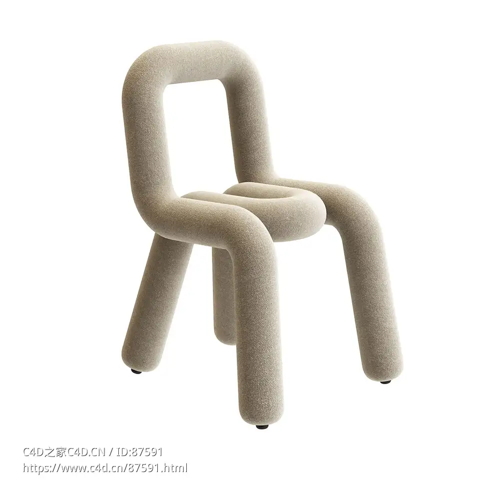 迷你粗体儿童椅 (儿童家具)3D模型素材下载Mini Bold Chair For Kids by Moustache