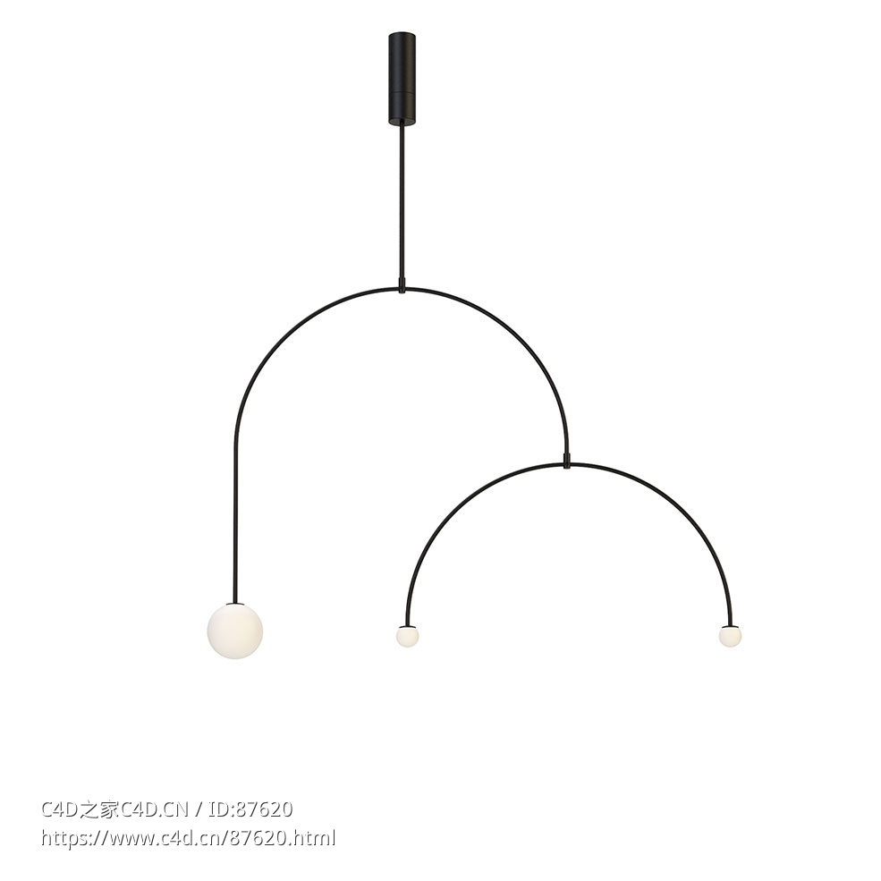 移动吊灯9号 (吊灯)3D模型素材下载Mobile Chandelier 9 by Michael Anastassiades