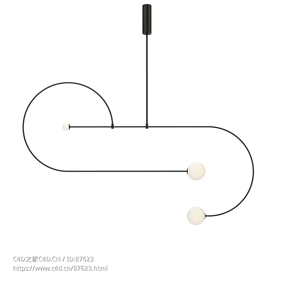移动吊灯13号 (吊灯)3D模型素材下载Mobile Chandelier 13 by Michael Anastassiades