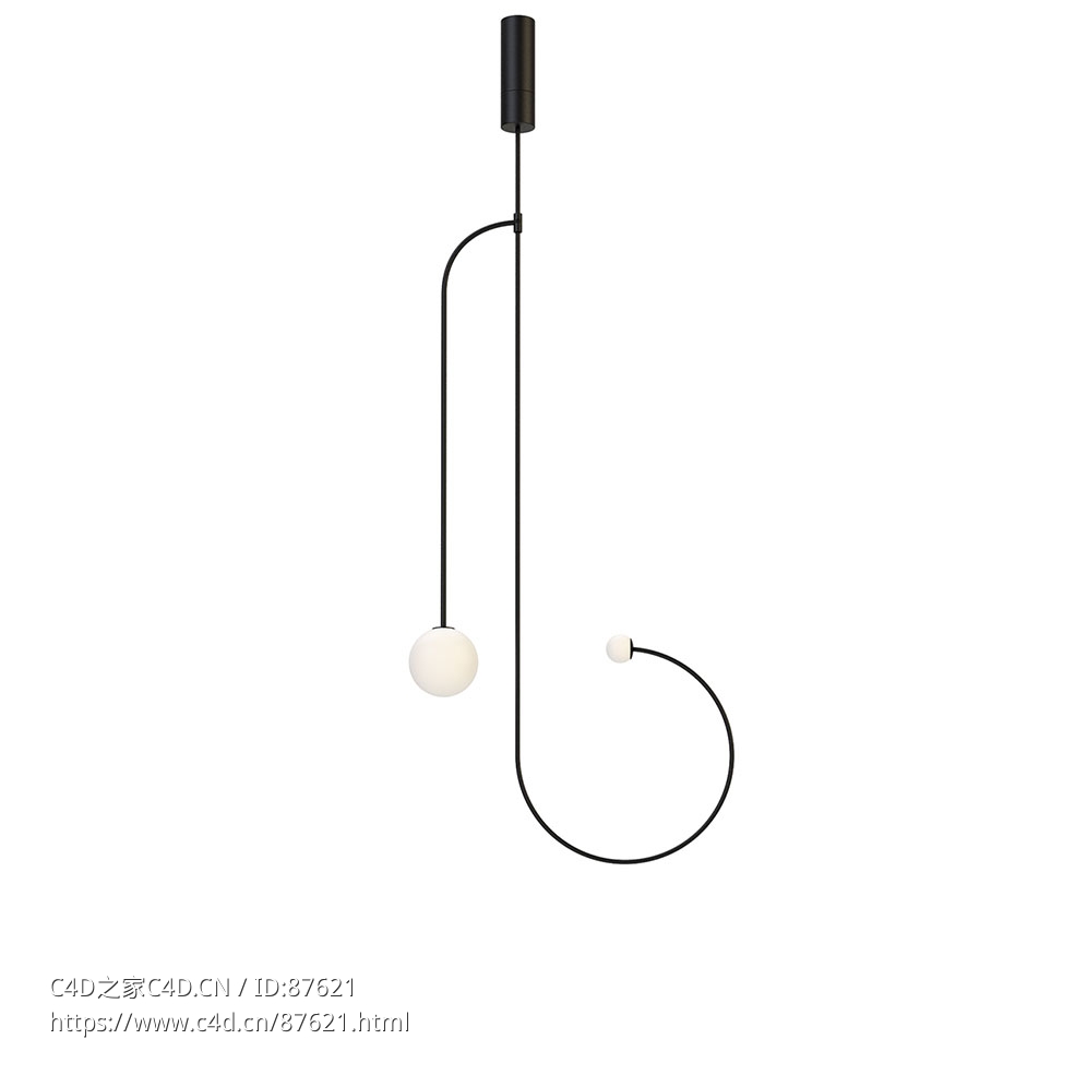 移动吊灯11号 (吊灯)3D模型素材下载Mobile Chandelier 11 by Michael Anastassiades