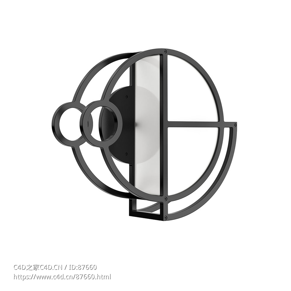 月升壁灯01Roll & Hill照明灯具3D模型素材下载Moonrise Wall Light Sconce 01 by Roll