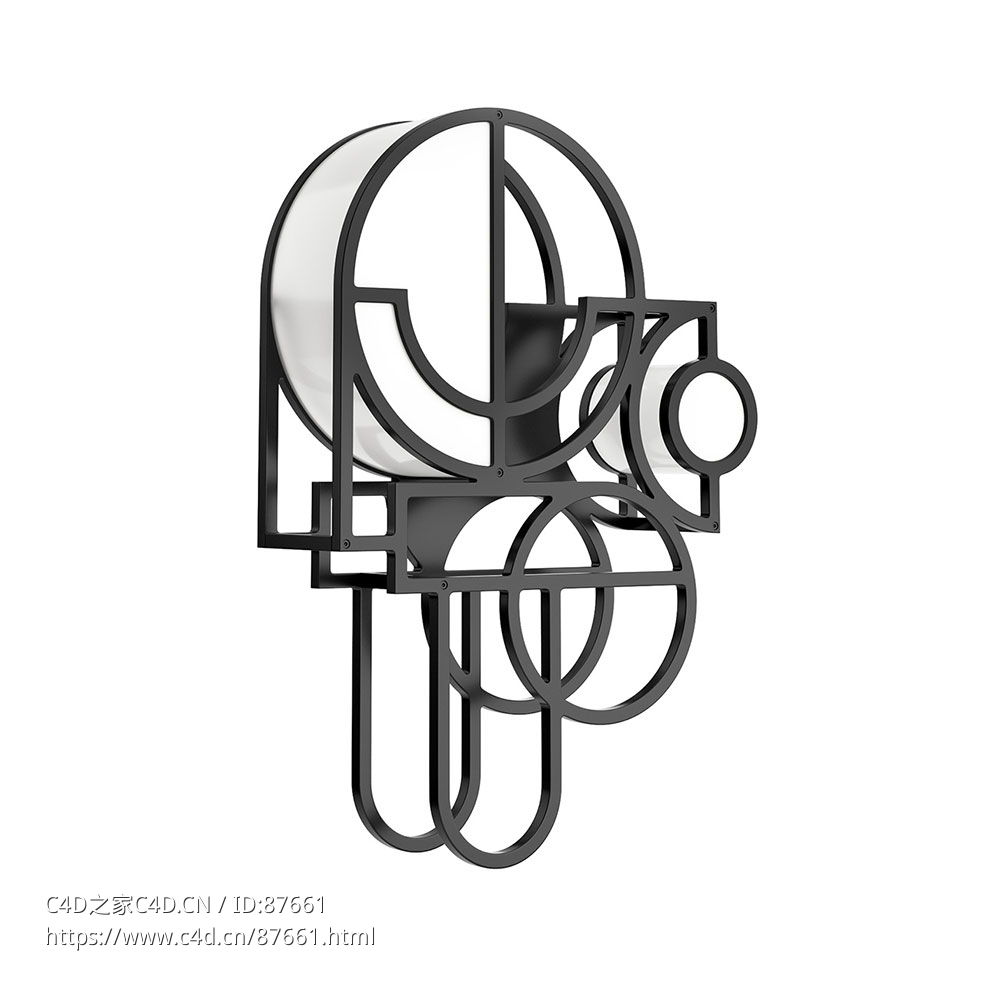 月升壁灯02Roll & Hill照明灯具3D模型素材下载Moonrise Wall Light Sconce 02 by Roll