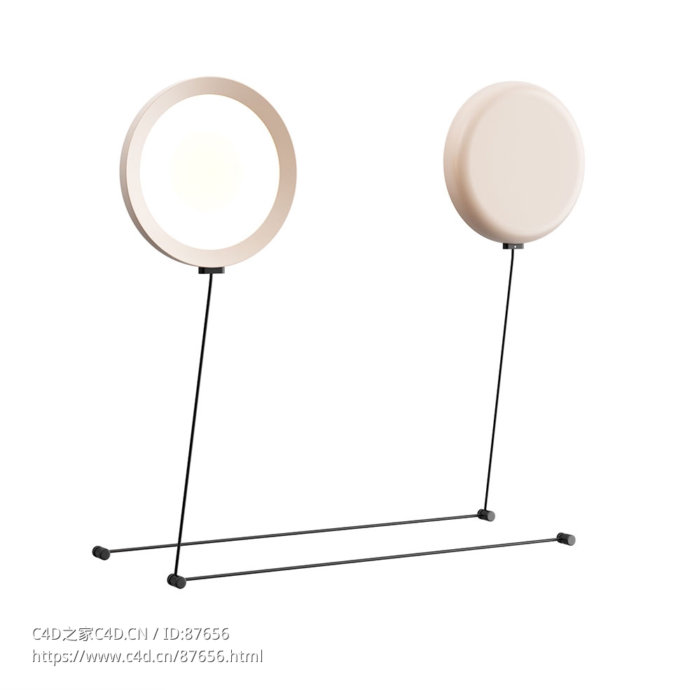 情绪M-4066壁灯Estiluz照明灯具3D模型素材下载Mood M-4066 Wall Lamp by Estiluz - C4D之家 - 1923.jpg