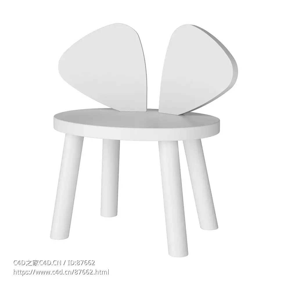老鼠椅Nofred儿童椅3D模型素材下载Mouse Chair by Nofred