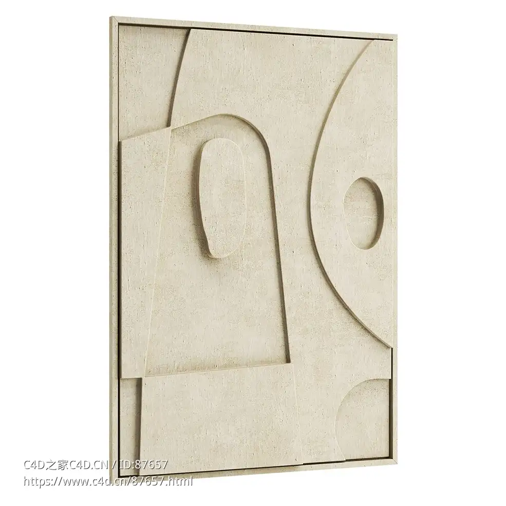 月球3D形状艺术品Edith Beurskens装饰品3D模型素材下载Moon 3D Shapes Artwork by Edi