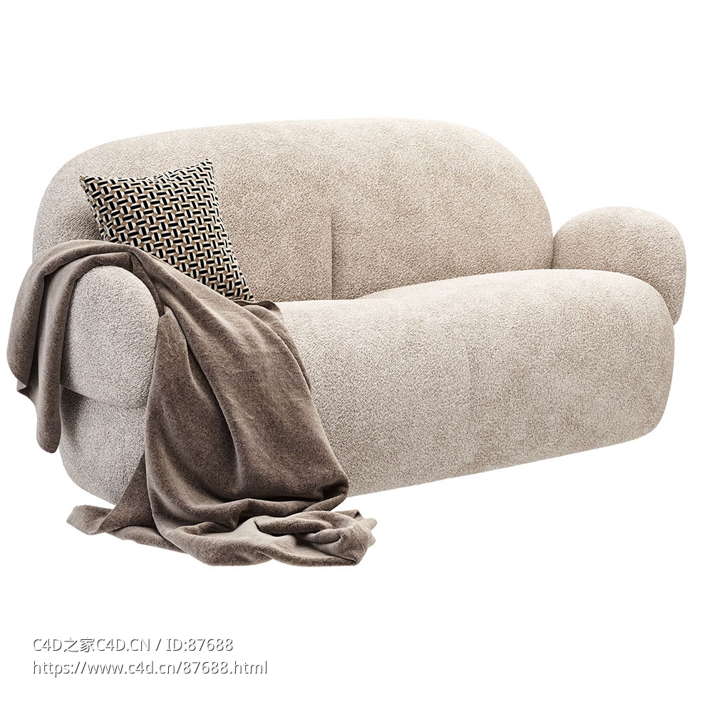 娜娜沙发Freifrau沙发3D模型素材下载Nana Couch Sofa by Freifrau