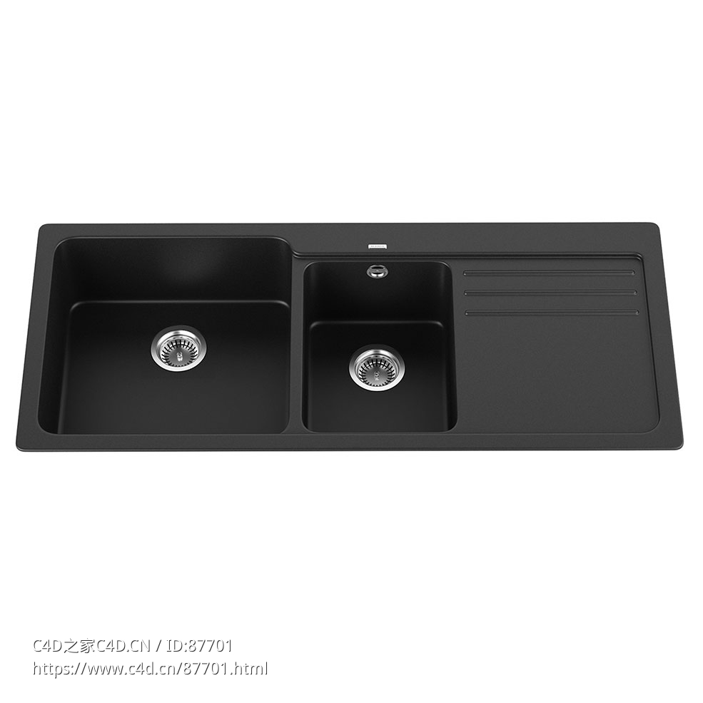 娜雅8S厨房水槽Blanco厨具3D模型素材下载Naya 8 S Kitchen Sink by Blanco