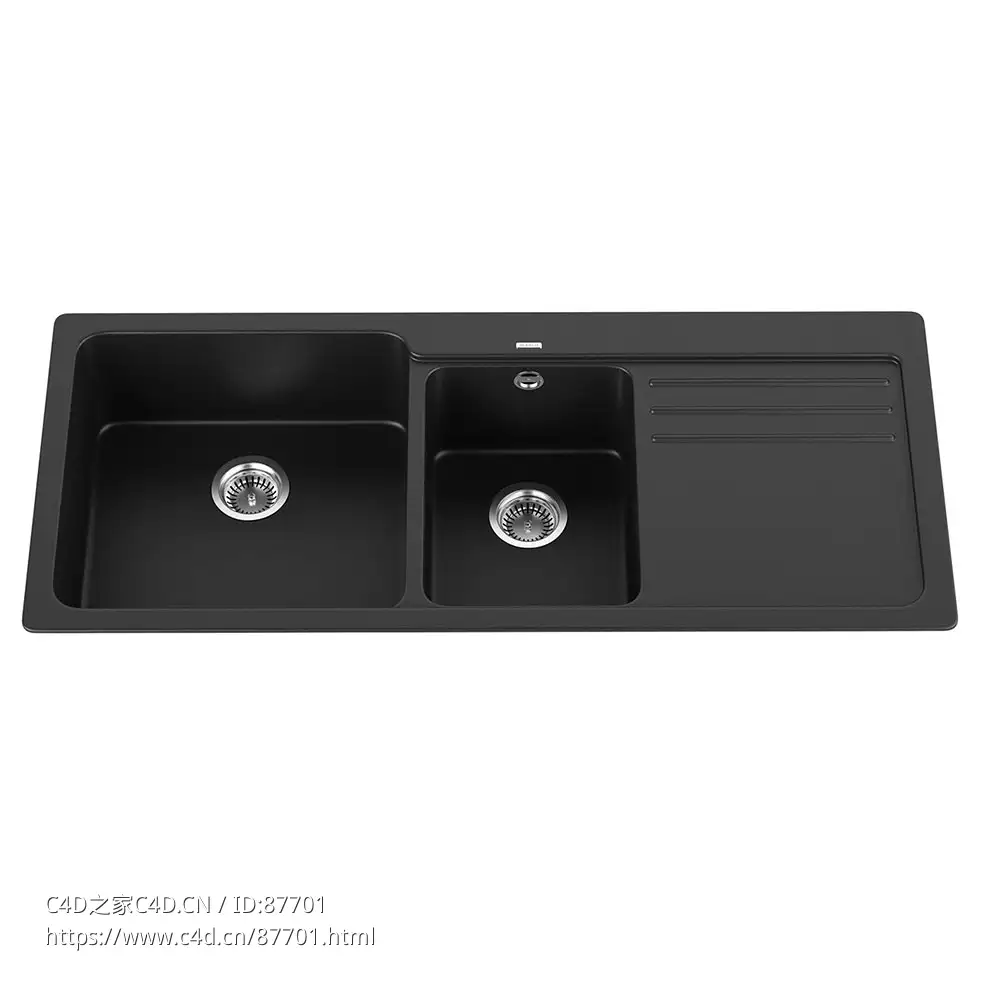 娜雅8S厨房水槽Blanco厨具3D模型素材下载Naya 8 S Kitchen Sink by Blanco