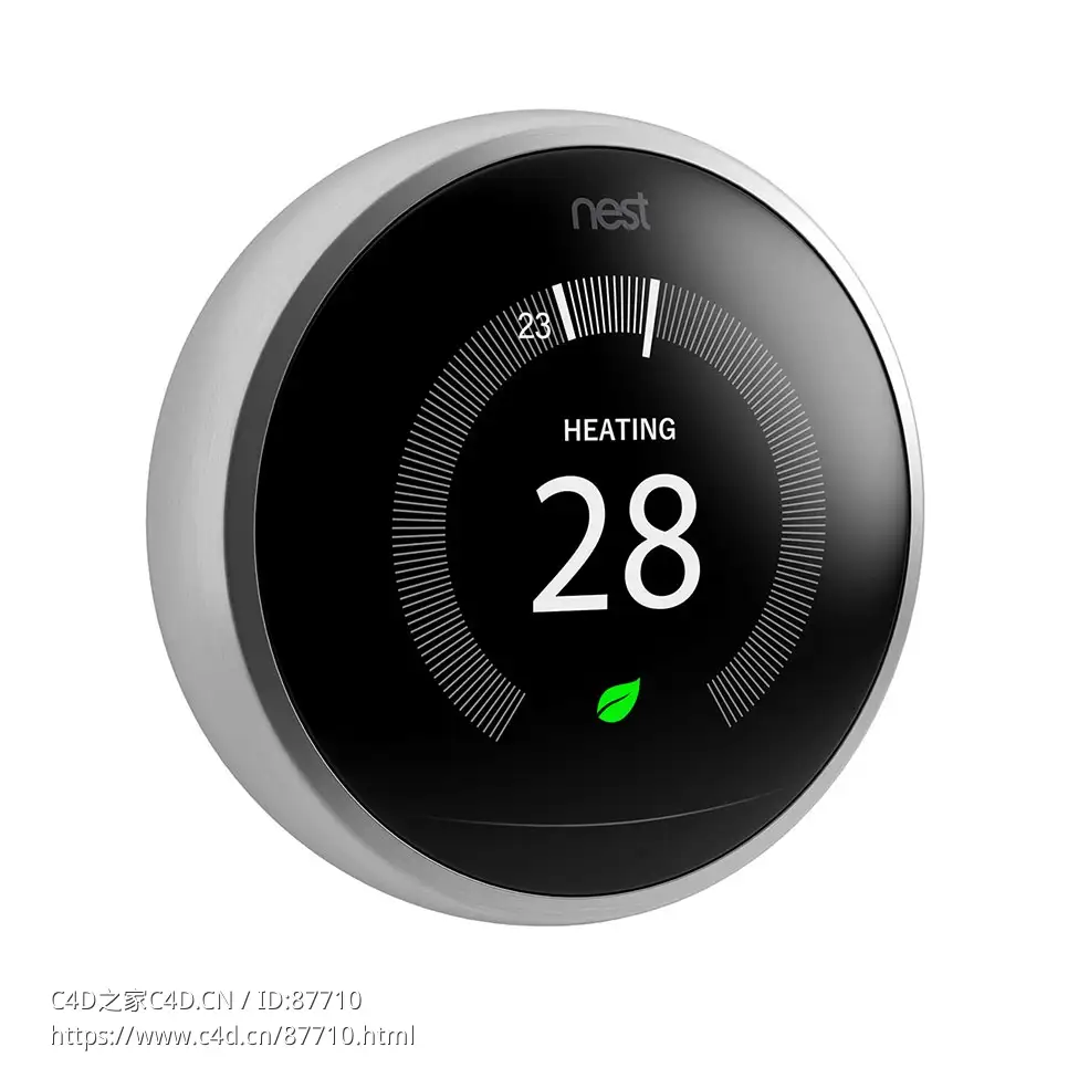 第三代智能温控器谷歌智能家居3D模型素材下载Nest Learning Thermostat 3rd Generatio