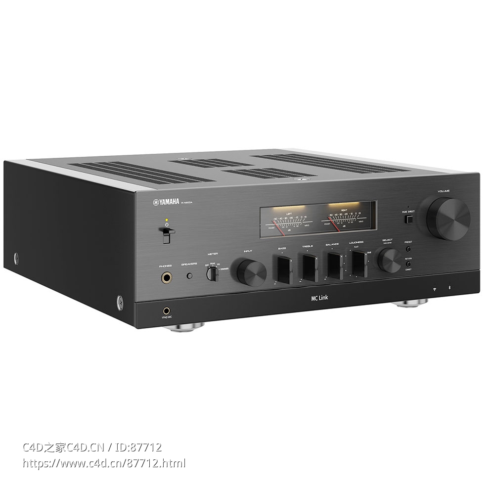 R-N2000A网络接收器黑色版雅马哈音响3D模型素材下载Network Receiver R-N2000A Black