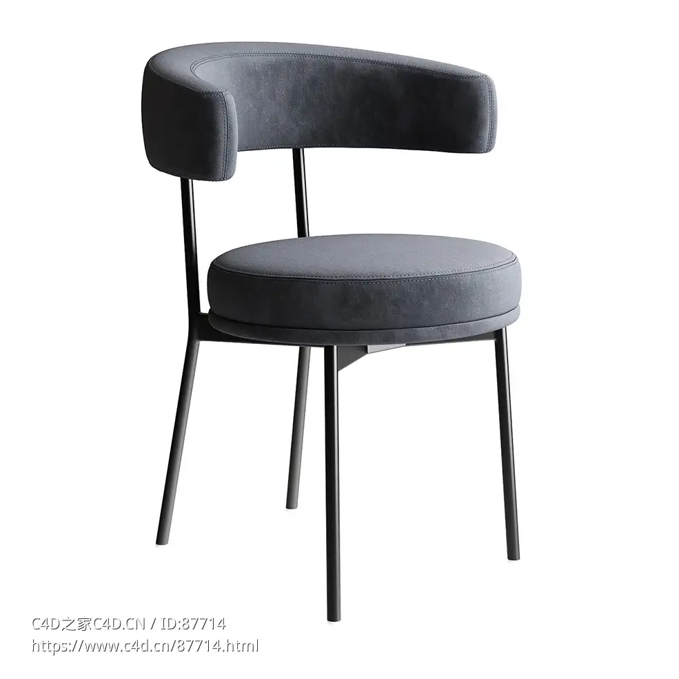 纽约休闲椅Bonaldo座椅3D模型素材下载Neuilly Chair by Bonaldo - C4D之家 - 1981.jpg