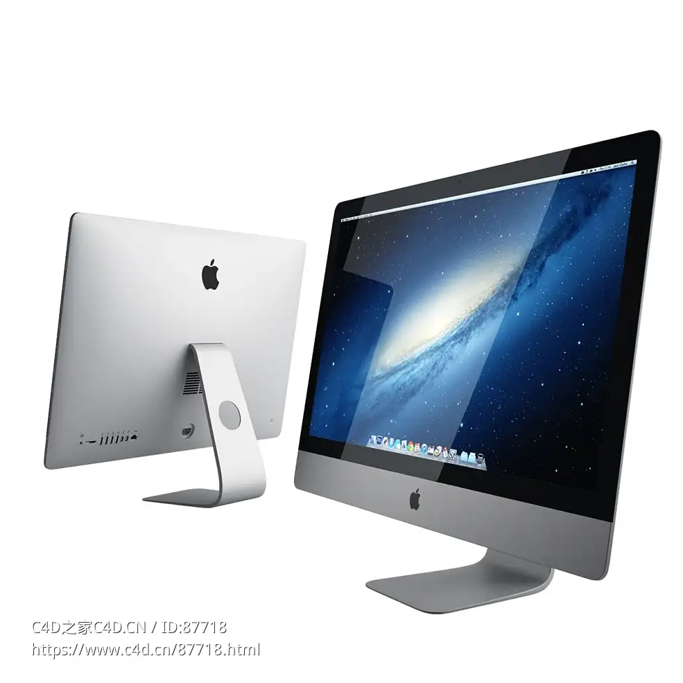 新款iMac一体机苹果电脑3D模型素材下载New Imac by Apple