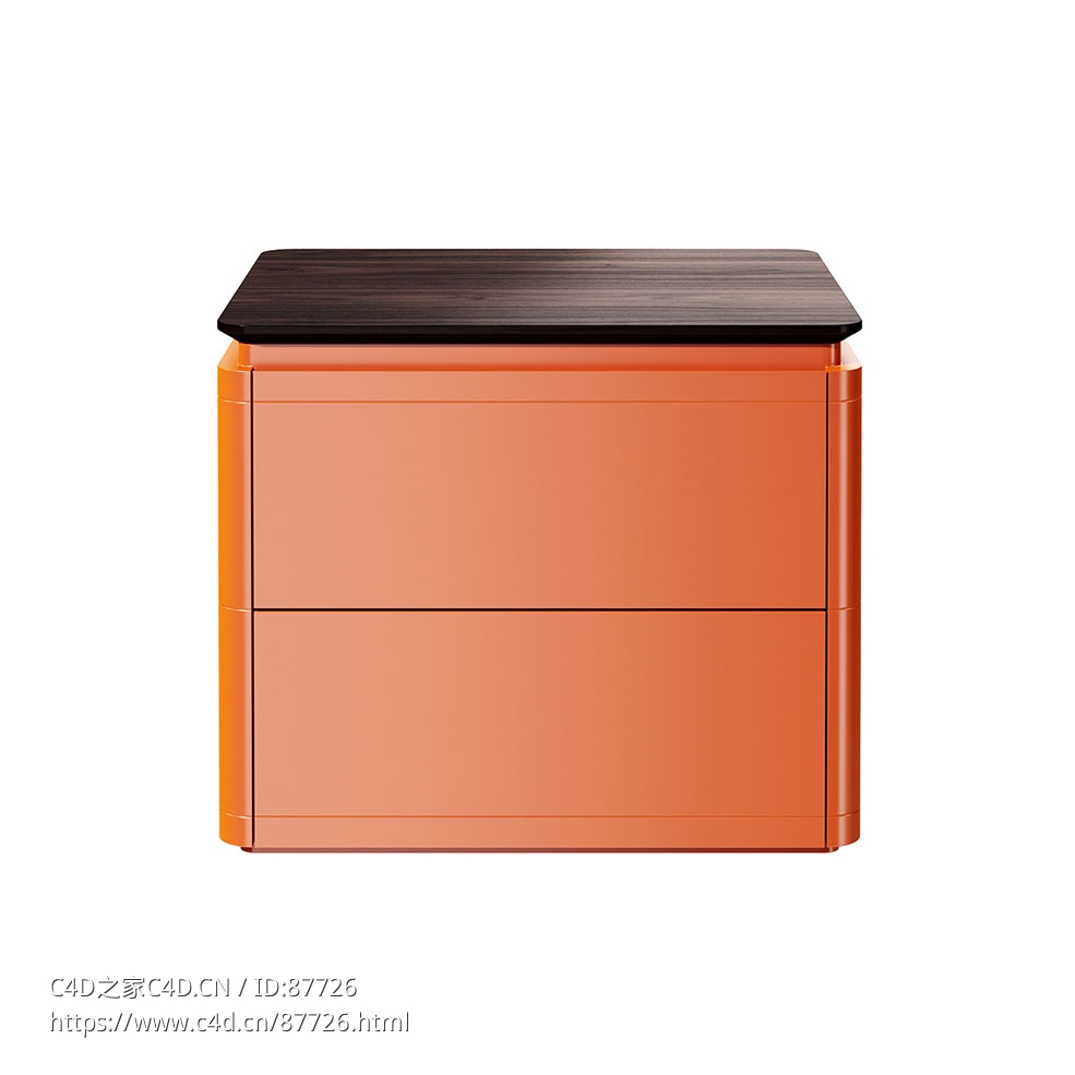 053虚无床头柜al2家具3D模型素材下载Nihil 053 Bedside Cabinet by al2