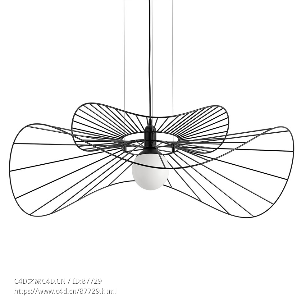 睡莲吊灯WayPoint照明灯具3D模型素材下载Ninfea Chandelier by WayPoint