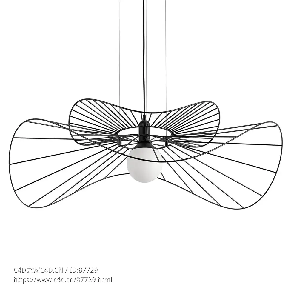 睡莲吊灯WayPoint照明灯具3D模型素材下载Ninfea Chandelier by WayPoint