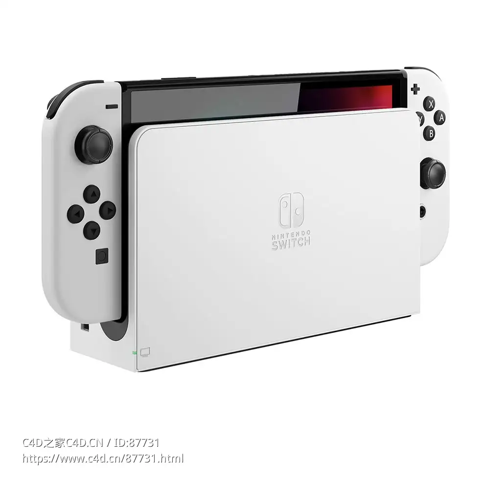 Switch OLED底座任天堂配件3D模型素材下载Nintendo Switch OLED Dock by Nintendo