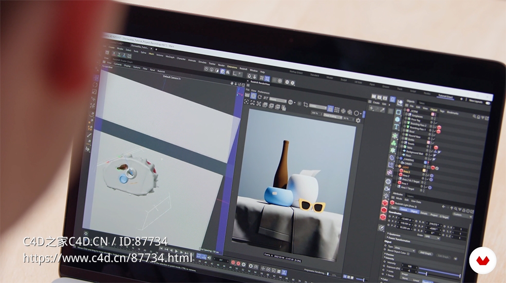 C4D Redshift超写实产品渲染教程-商业广告级玻璃塑料织物材质灯光设置全流程教学Domestika - 3D Design for Commercials with Cinema 4D and Redshift - C4D之家 - 截屏2025-07-16-下午7.18.52.jpg