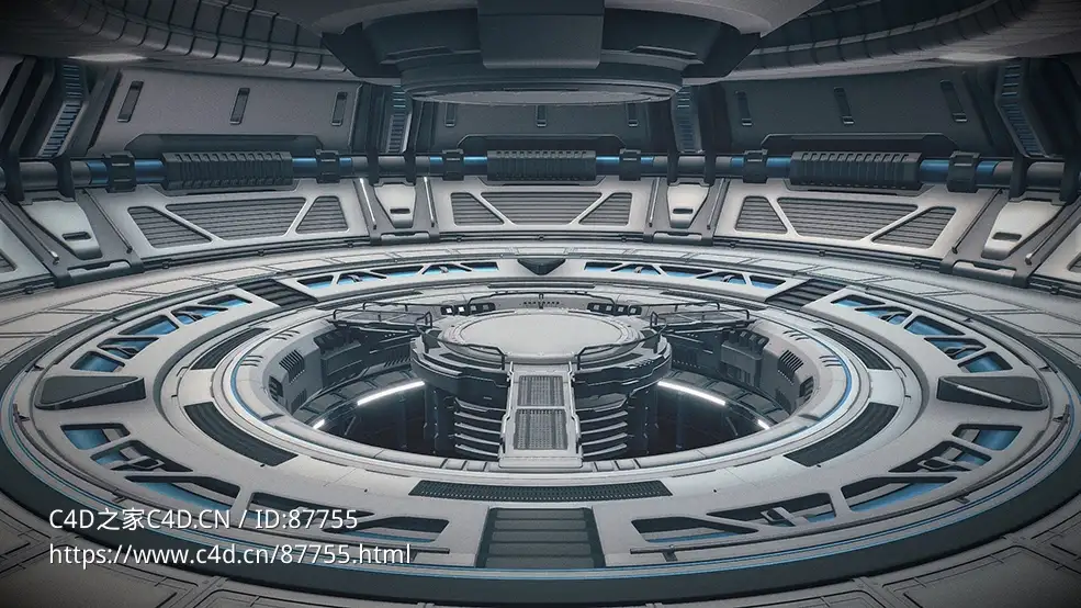 超高精度未来科幻机械场景3D模型 含PBR贴图 多格式兼容支持游戏影视动力舱虚拟现实应用sci-fi-scene-for-rendering-tesla - C4D之家 - 1.jpg