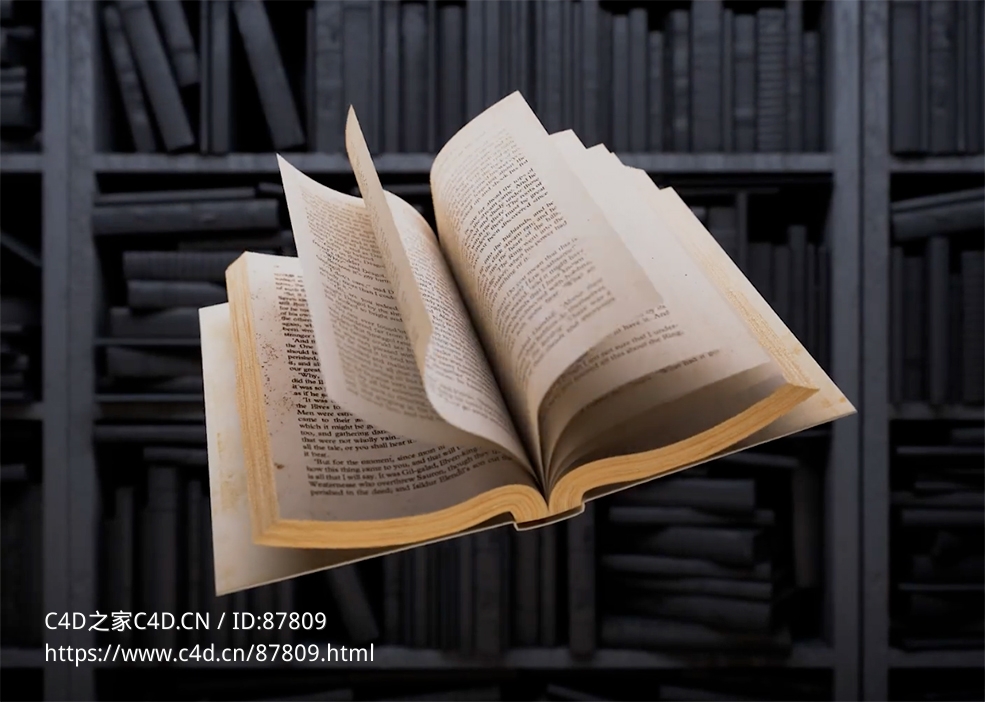 C4D翻书动画预设Procedural Book v1.05中文汉化版下载，适用于R25-2024版本，轻松实现逼真翻页效果！ - C4D之家 - 1.jpg