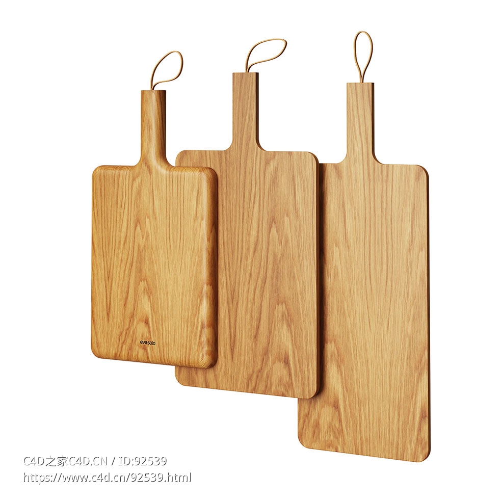 Eva Solo北欧厨房砧板套装3D模型素材下载Nordic Kitchen Cutting Boards by Eva Solo