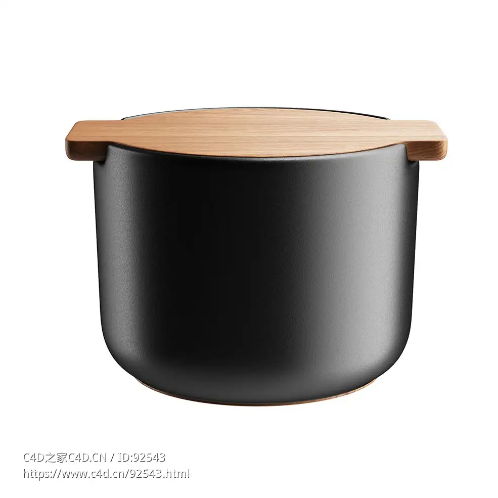 Eva Solo北欧厨房带盖调味罐3D模型素材下载Nordic Kitchen Salt Jar with Lid by Eva