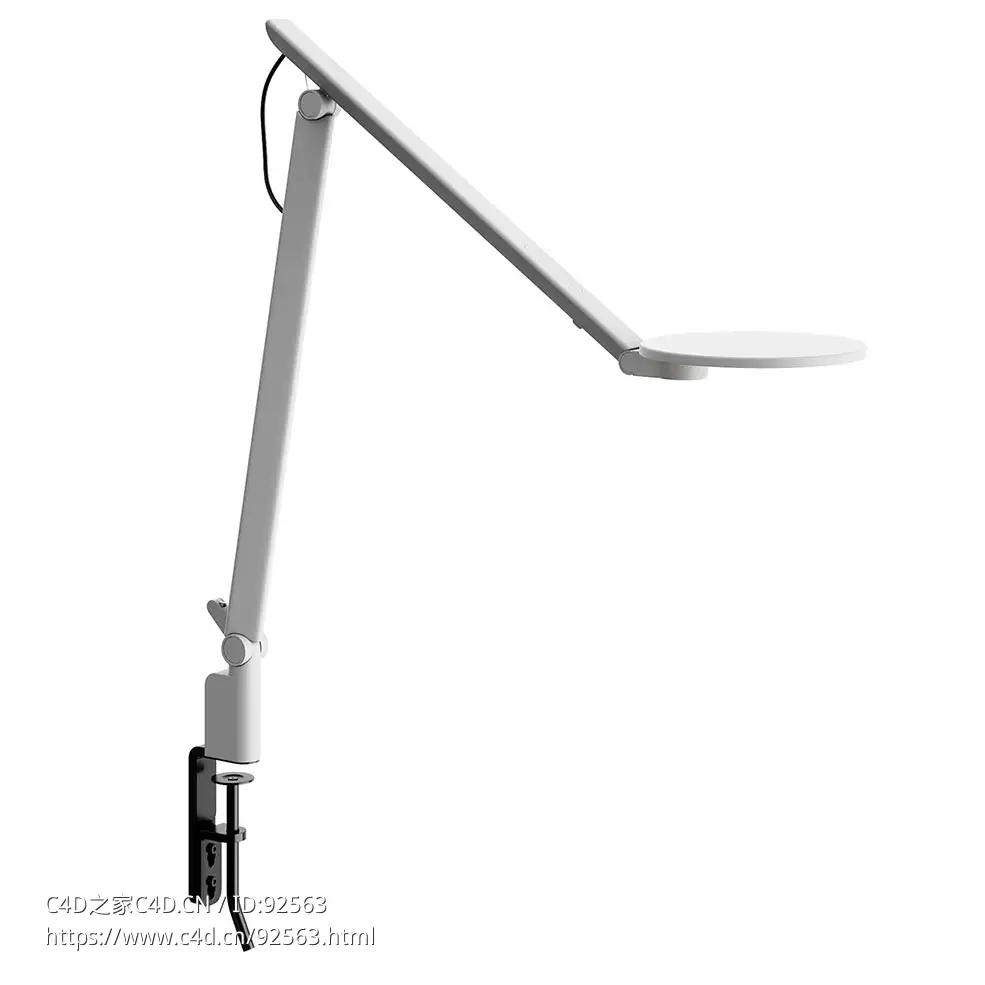Humanscale可夹式台灯3D模型素材下载Nova Clamp Table Task Lamp by Humanscale
