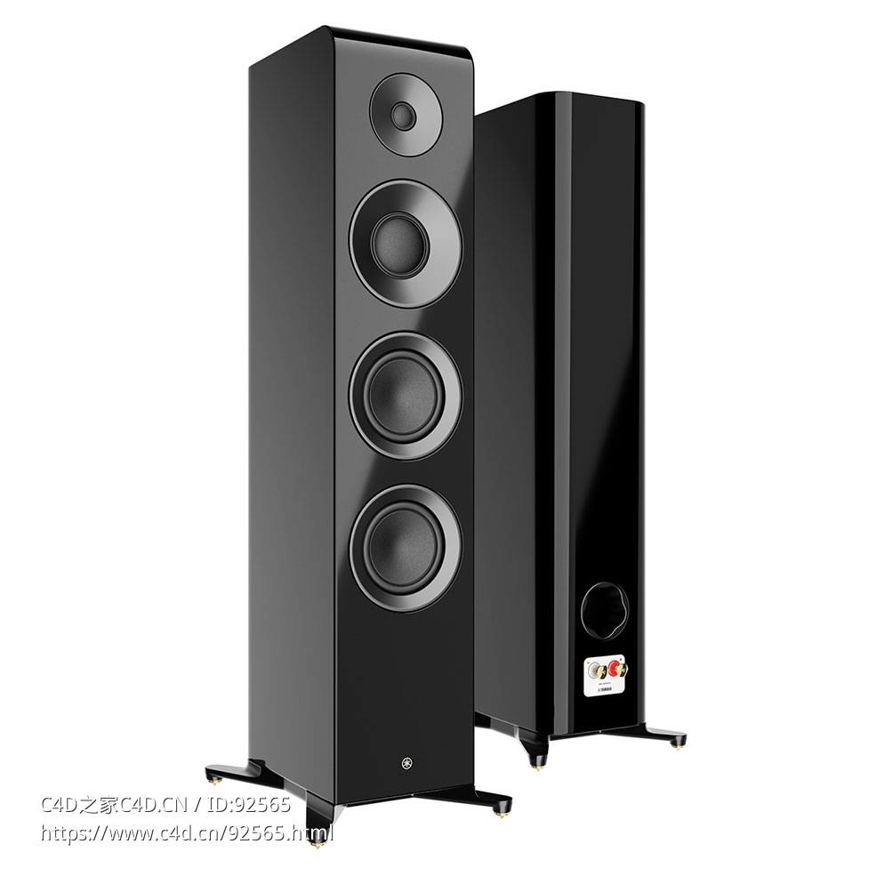雅马哈NS-2000A音响系统3D模型素材下载NS-2000A Speaker System by Yamaha