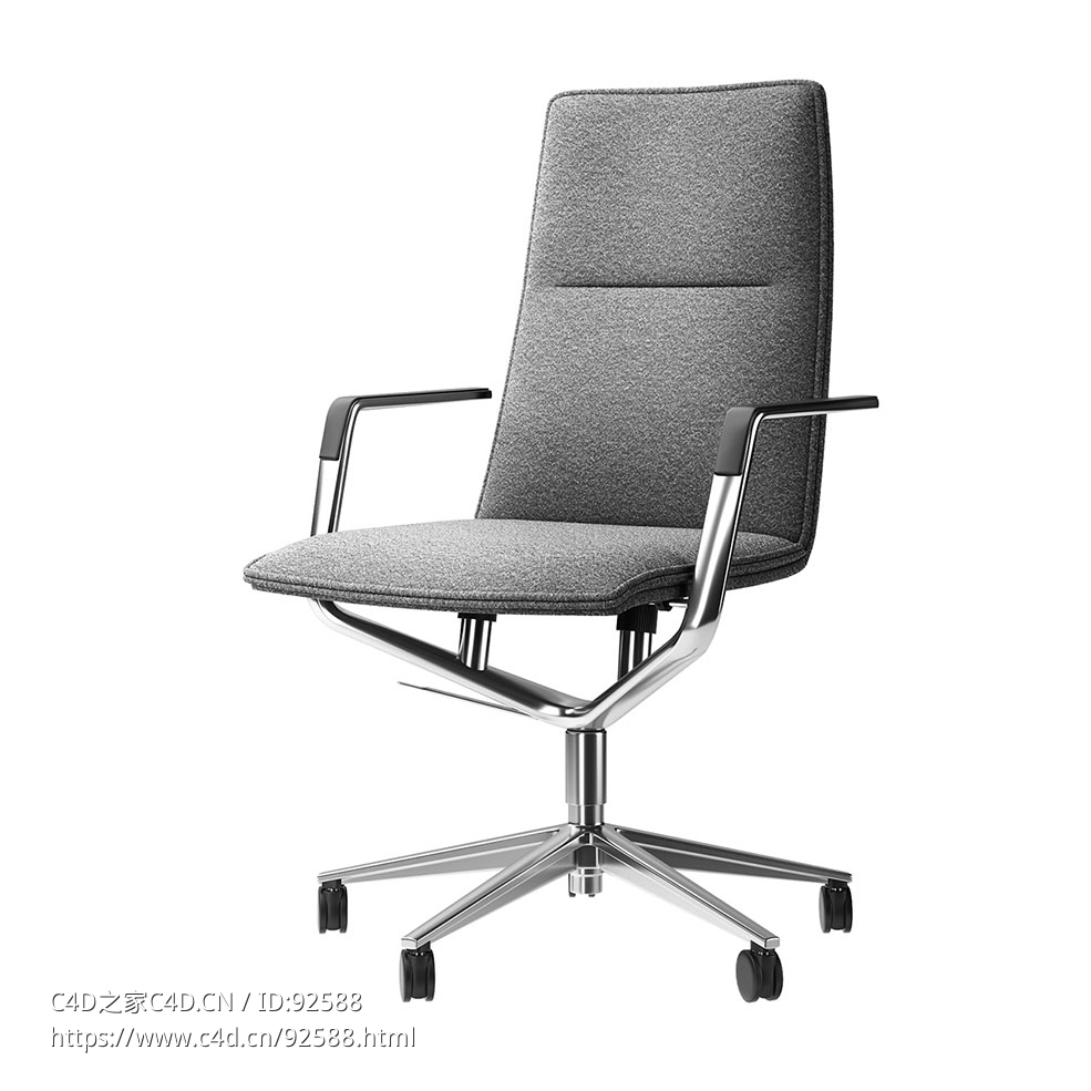 Wilkhahn索拉291抛光办公椅3D模型素材下载Office Chair Sola 291 Polished by Wilkhah