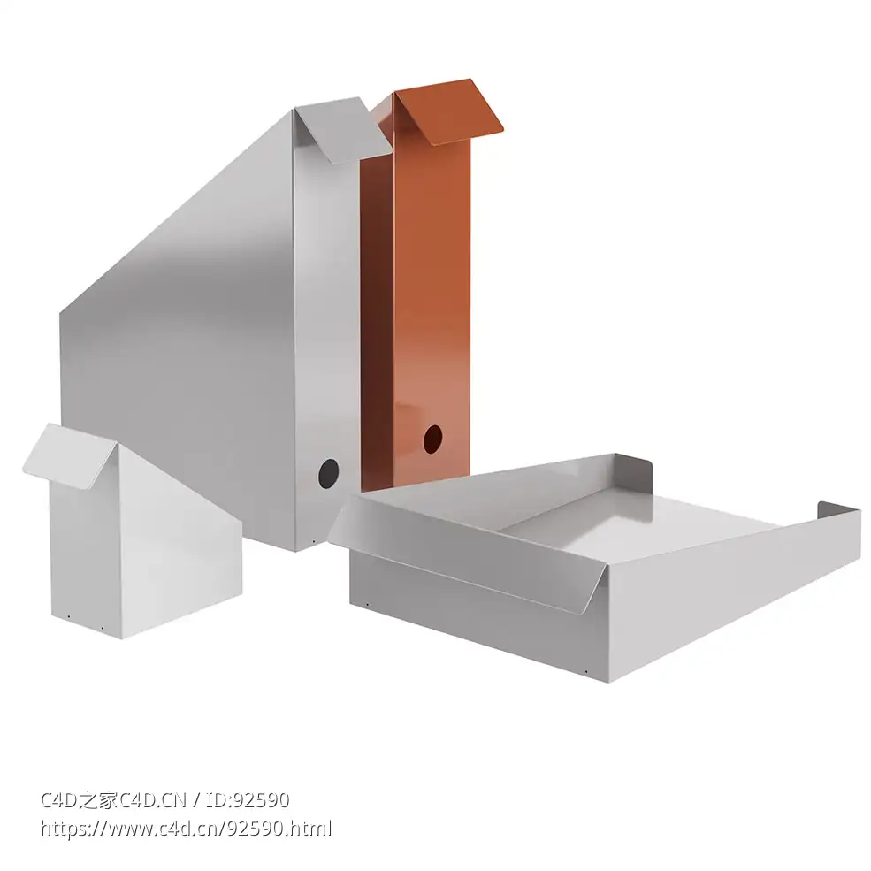 201设计工作室办公桌配件3D模型素材下载Officers Desk Accessories by 201 Design Stu