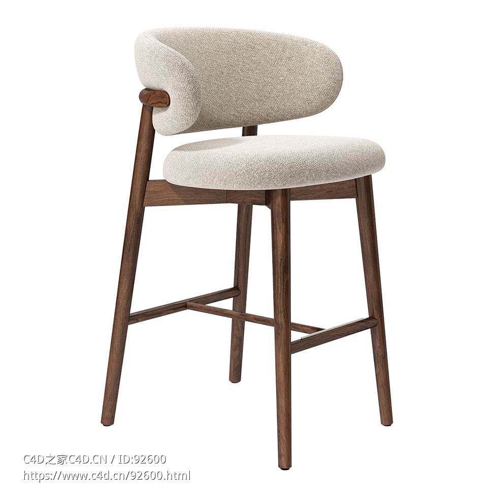 Calligaris木兰德罗吧凳3D模型素材下载Oleandro Stool by Calligaris